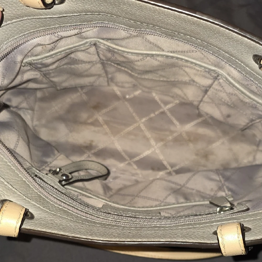 Michael Kors Gray Pebble Leather Tote Bag